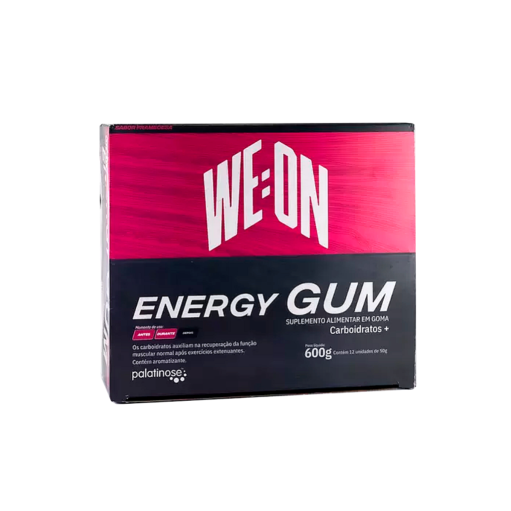 Gum + Energy + Palatinose We:on – Suplemento em Goma 600gr Caixa com 12 saches - Vários sabores