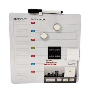 Quadro de Recados Semanais Lousa Magnética 29cm em Oferta na Shopee