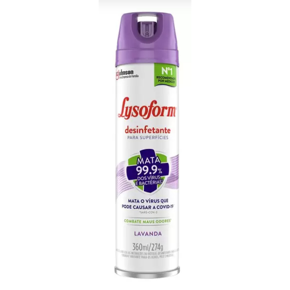 Lysoform Aerosol Spray Bactericida - Lavanda em Oferta na Shopee