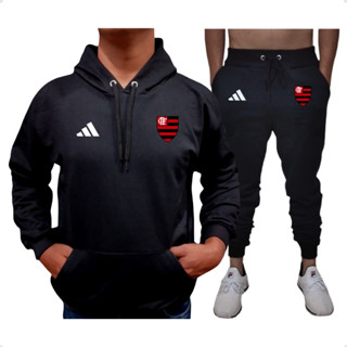 Kit Moletom Flamengo Blusa de Frio Masculina Feminino Calça de Abrigo Mengão