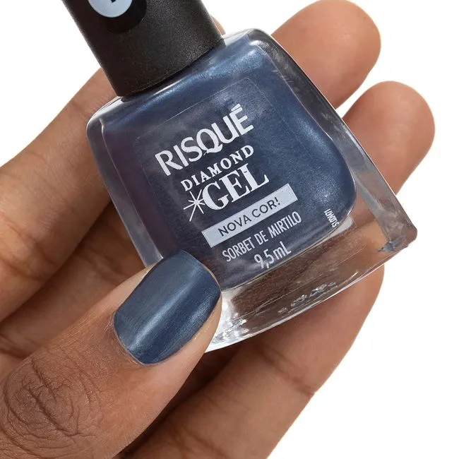 Esmalte Risque Diamond Gel Sorbet De Mirtilo 9,5ml