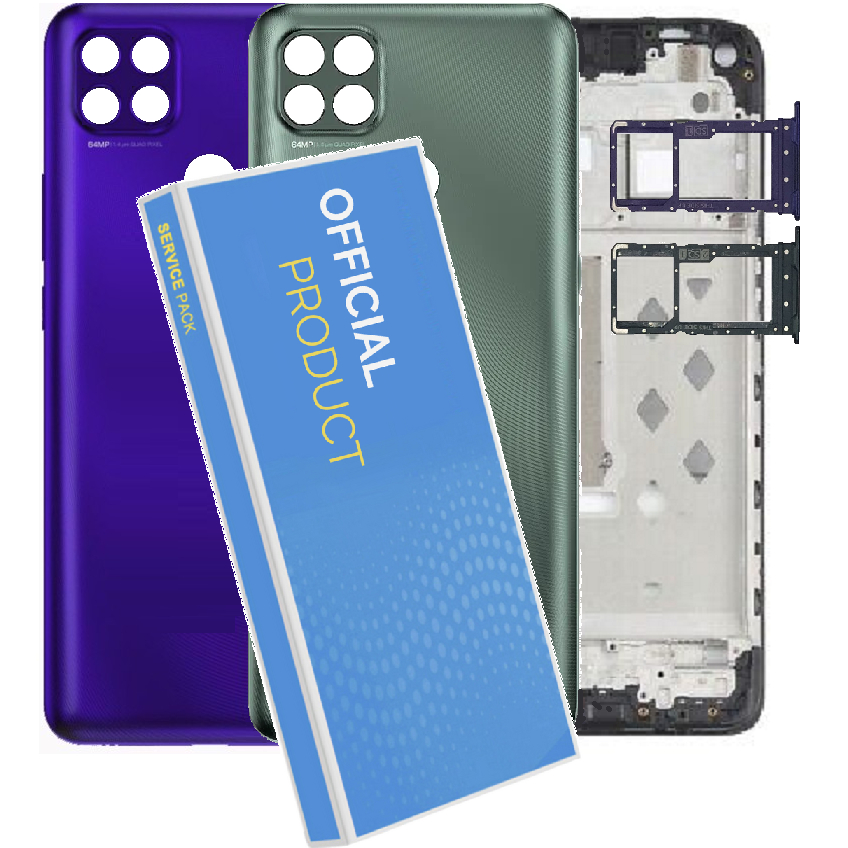 Carcaça Aro Chassis + Tampa Traseira Compatível Moto G9 Power Xt2091 + Gaveta Chip!