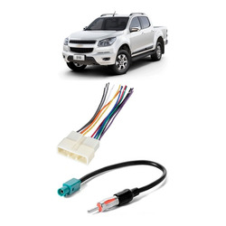 Chicote Conector Dvd Multimídia Radio E Antena S10 2012 2013 a 2016