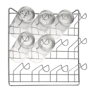 Escorredor Secador Porta Copos 12 a 20 Lugares Ganchos Aço Cromado Parede em Oferta na Shopee
