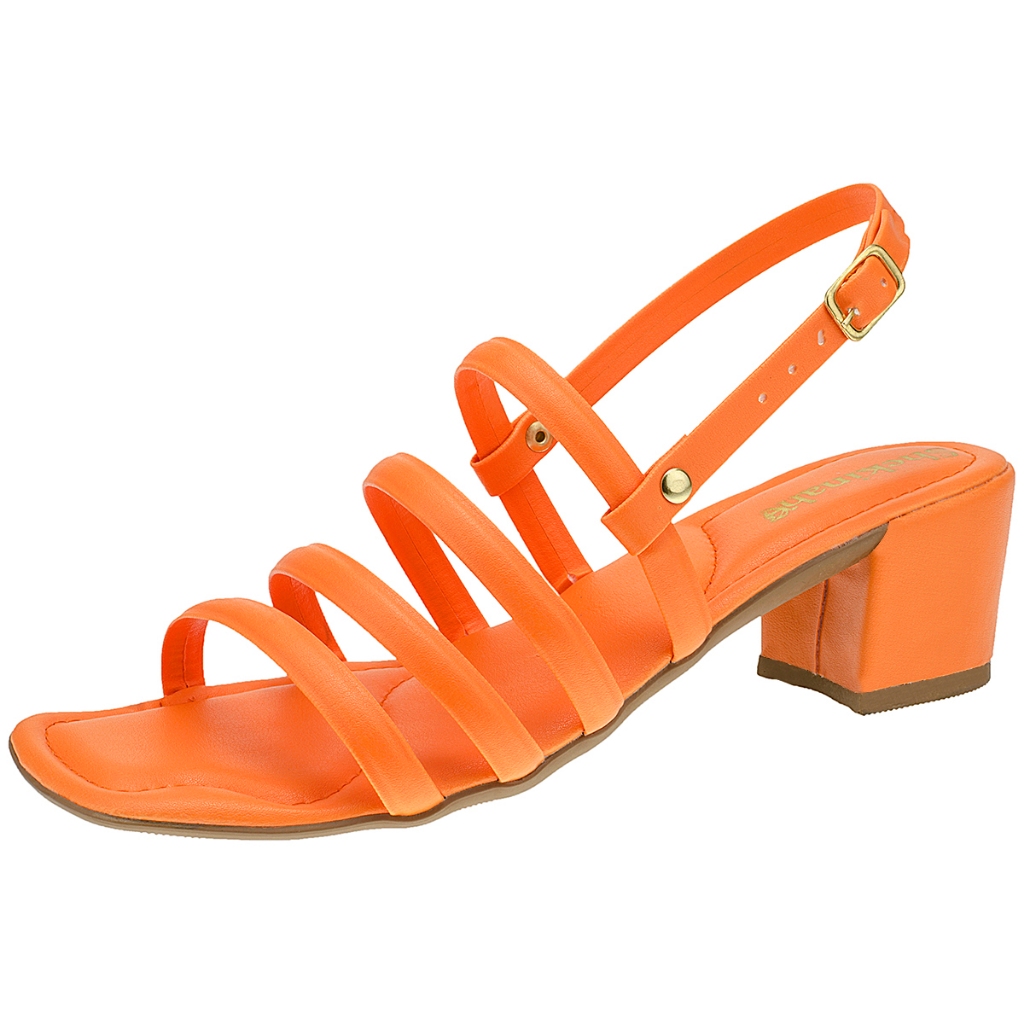 Sandália Saltinho Salto Baixo Confort Look Cores Premium Moda Fashion Tendência Moderna Tiras Tirinha Festa