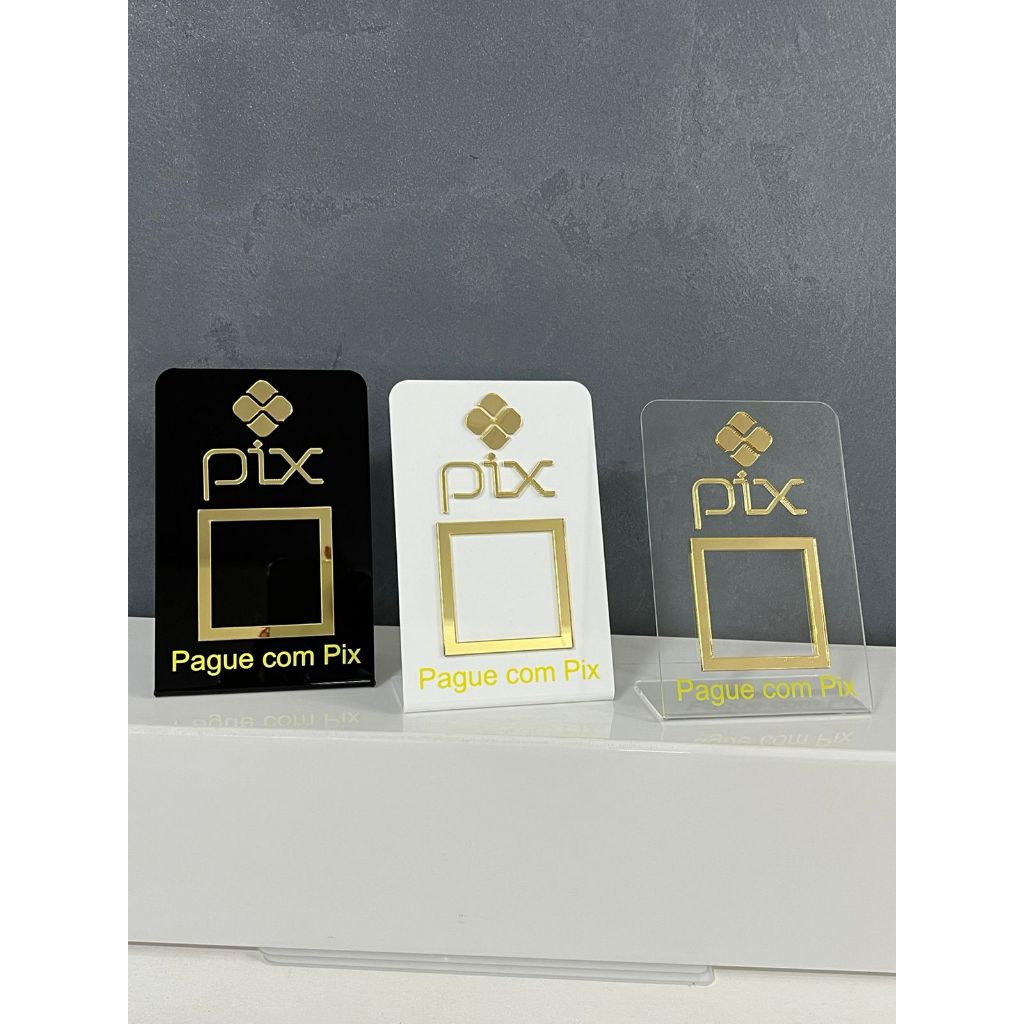 Placa Pix Pagamento Qr code de Mesa Balção