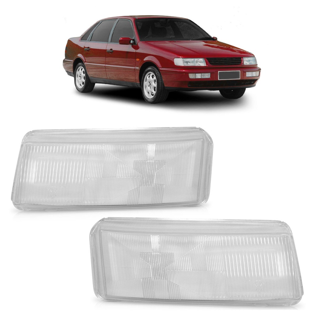 Lente Farol Passat 1993 1994 1995 1996 Lente Estriada Vidro Transparente
