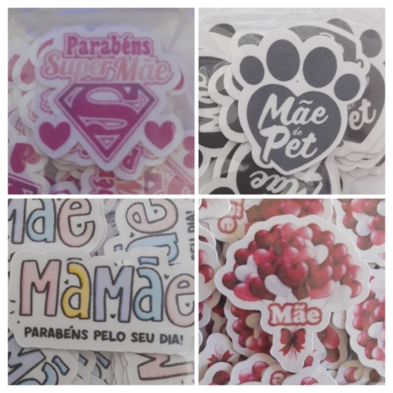 Aplique dias das mães atacado mãe super mãe  (com 30 cada) em Oferta na Shopee