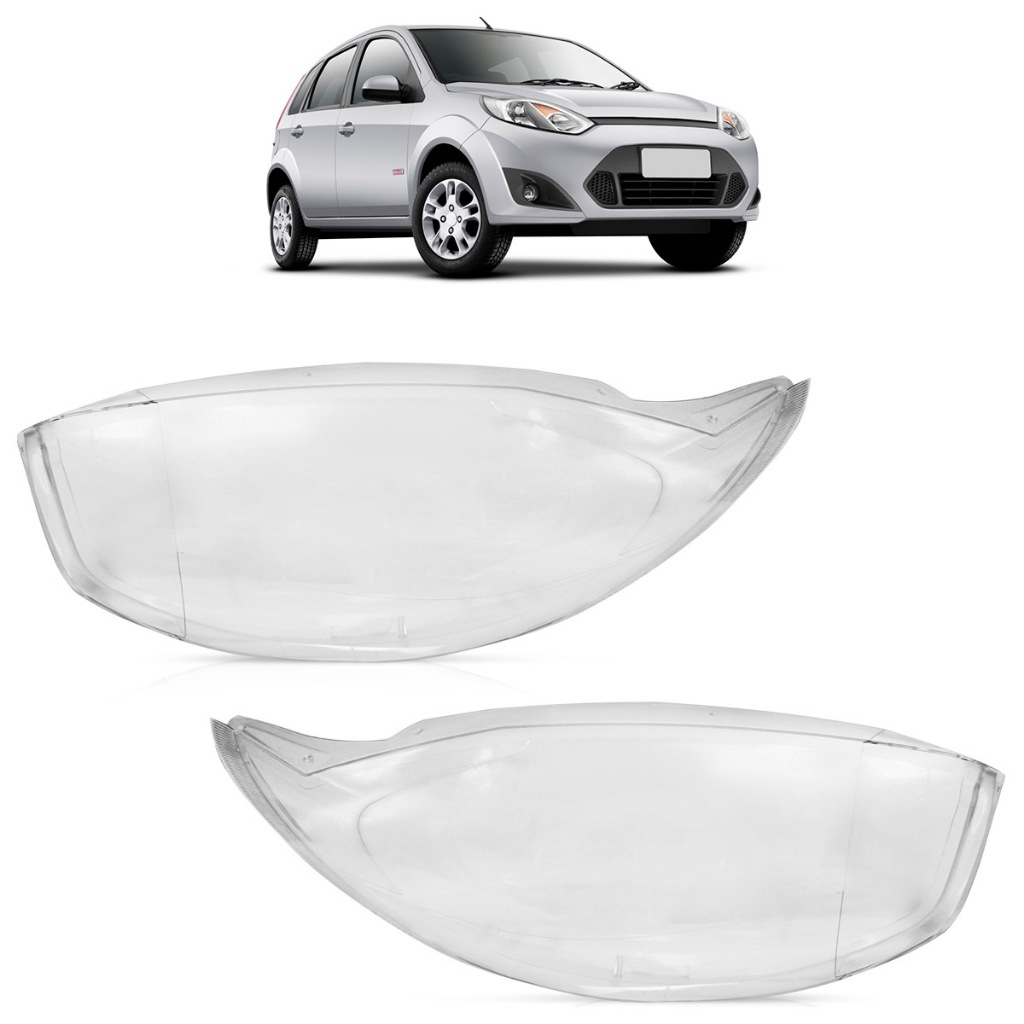Lente Farol Principal Fiesta 2011 2012 2013 2014 Transparente Lente Lisa Acrilico - Spare Parts and Accessories for Vehicles