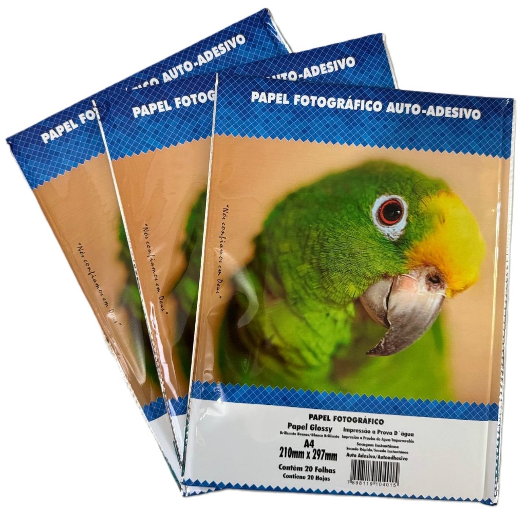 Papel Fotográfico Glossy (brilhante) ADESIVO 115g A4 foto MASTERPRINT PREMIUM
