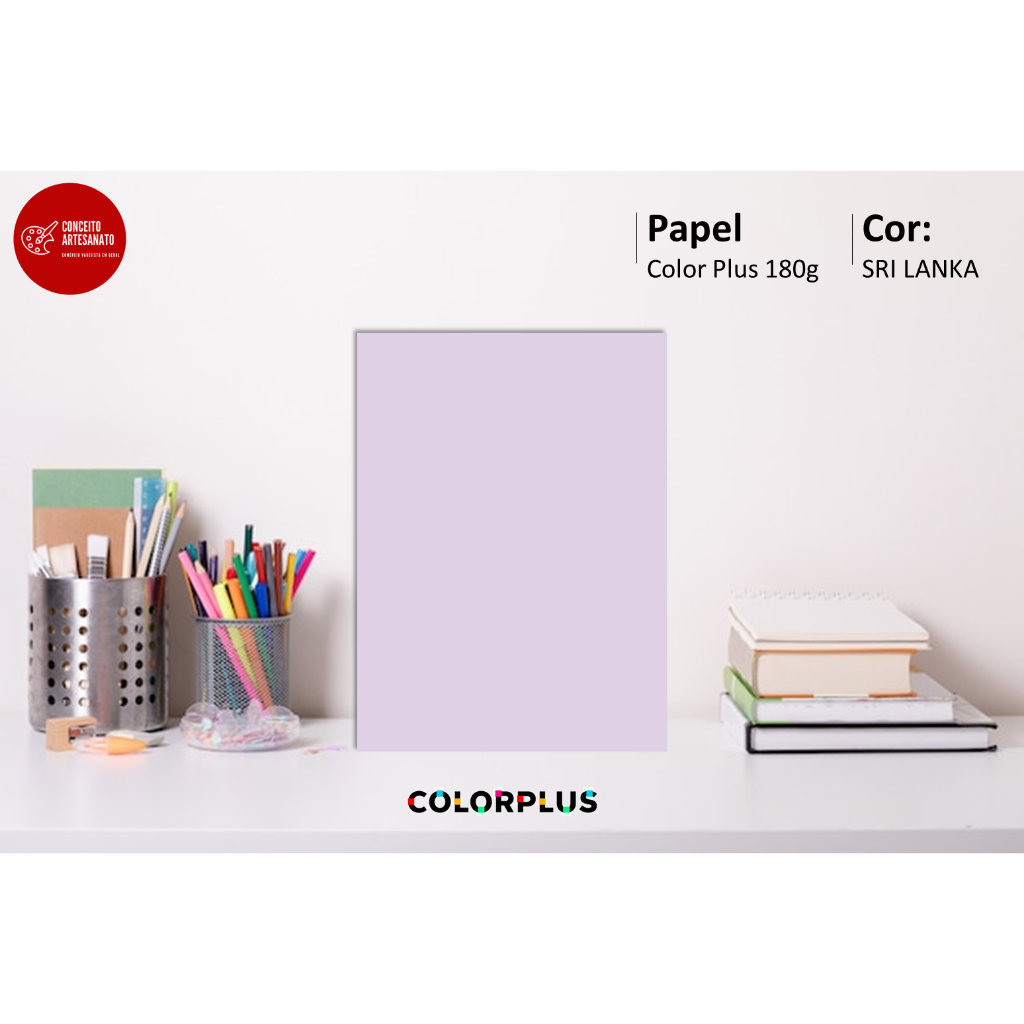 Papel Color Plus Sri Lanka (Lilás) 180g - A4 - 25 folhas em Oferta na Shopee