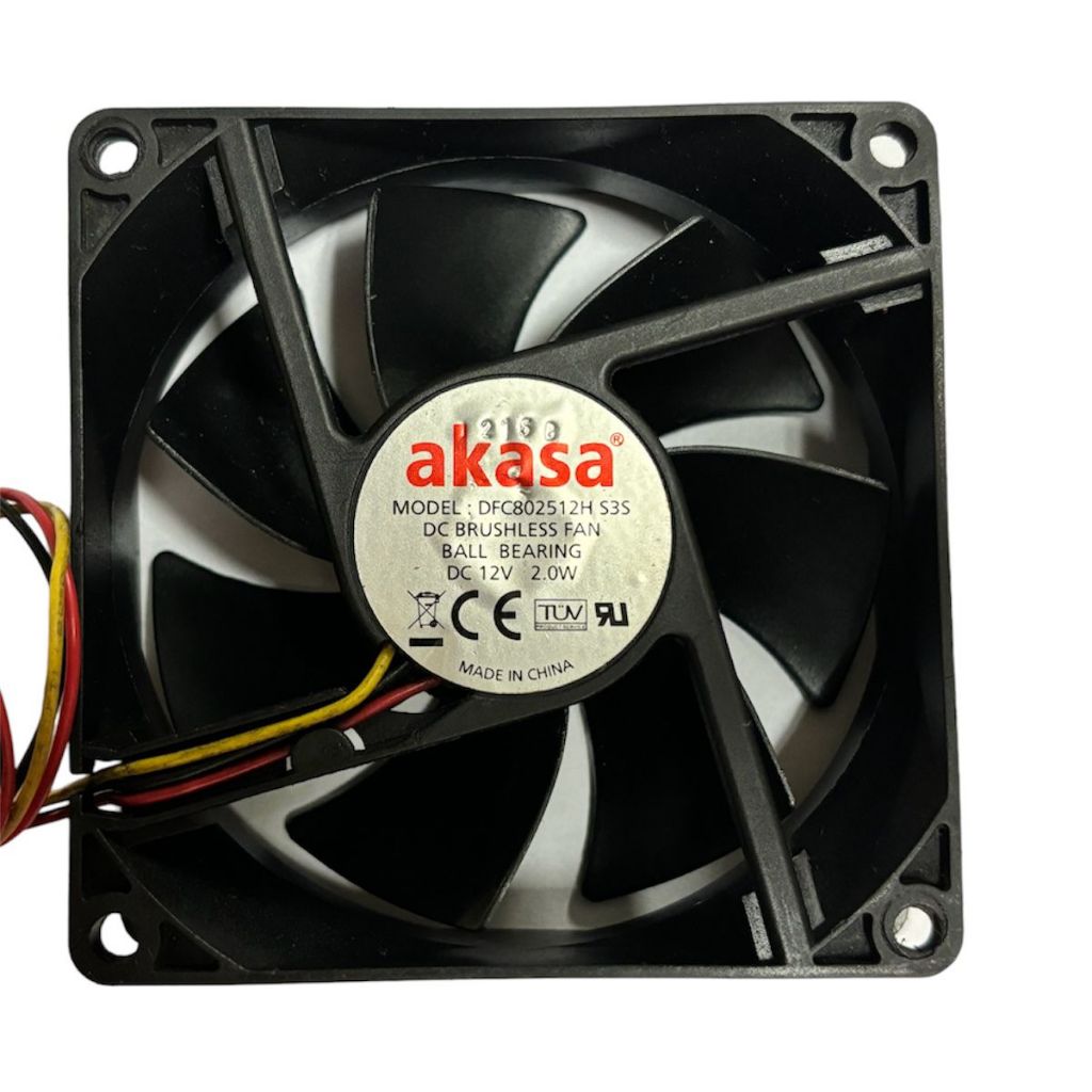 COOLER AKASA 80X80X25MM 12V 0.17A DFC802512H-S3S 3 FIOS 8CM 2500RPM 2W