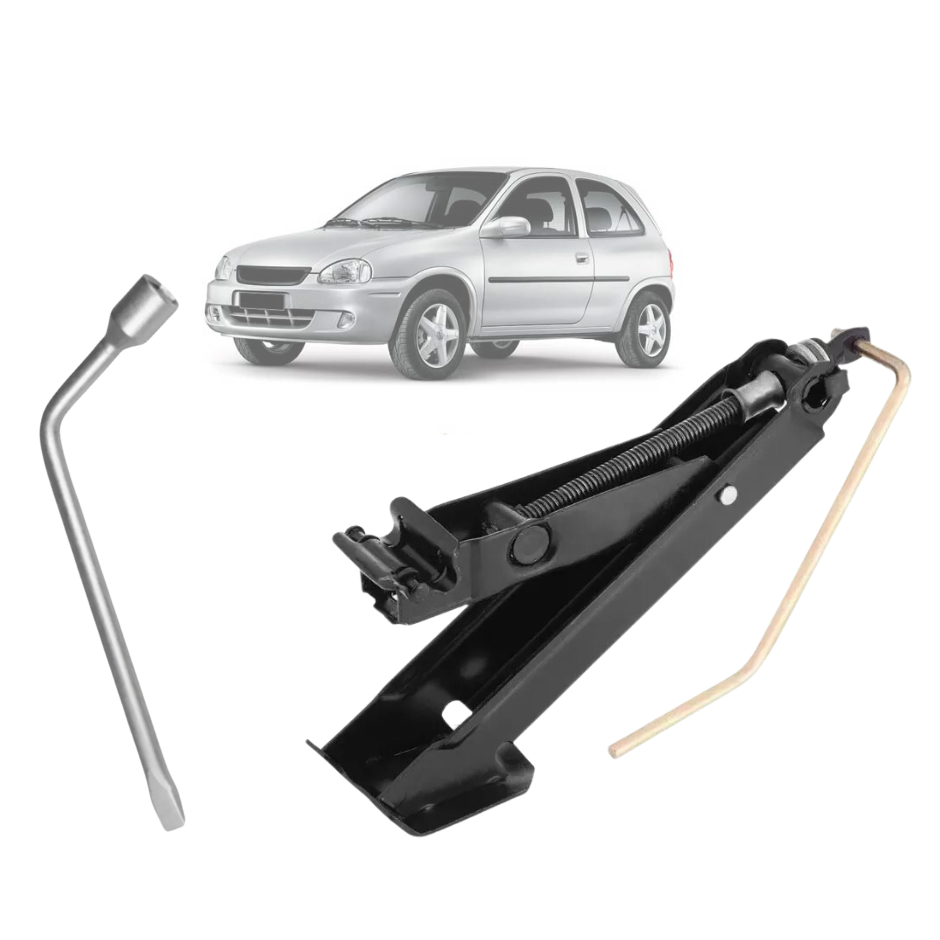 Macaco Para Carro + Chave De Roda L 17 Mm Gm Corsa Wind