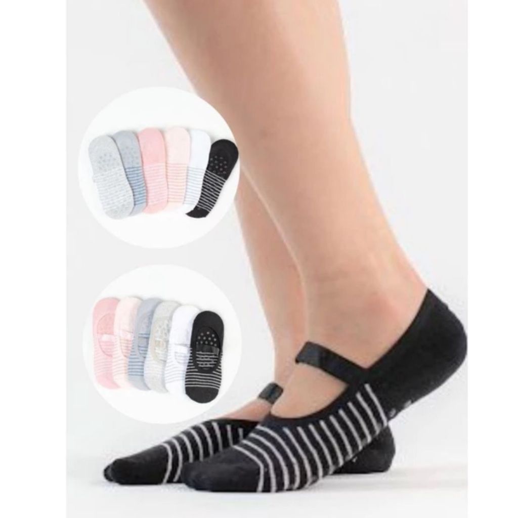 kitcom 3-12 pares meia sapatilha antiderrapante pilates yoga  feminina Tamanho 35-41boa qualidade