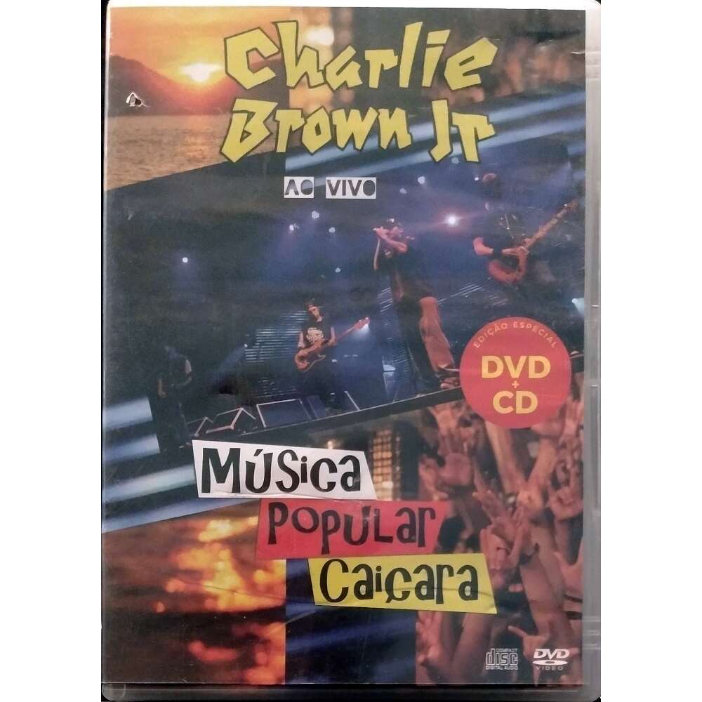 DVD + CD Charlie Brown Jr ao Vivo Música Popular Caiçara 2012 semi-novo