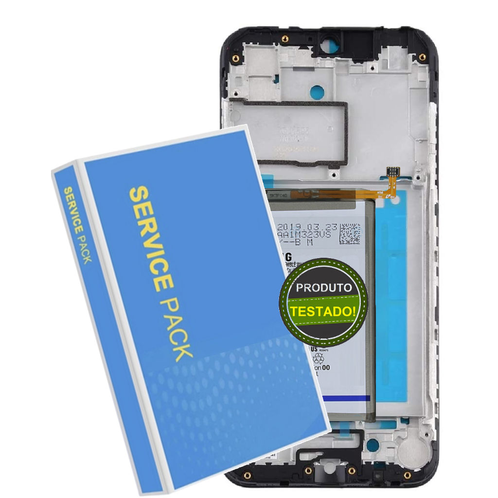 Carcaça Compatível Com Galaxy A01 A015m A015f Aro Chassis Central + Battria!