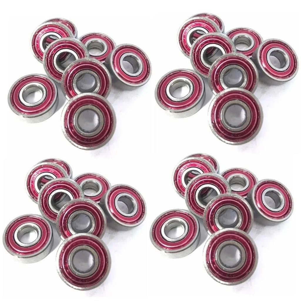 32 Rolamentos Abec 5 608zz 8x22x7 Kit 32 Rolamento Abec-5 Skate Patins Longboard Roller Spinner Rioskateboard