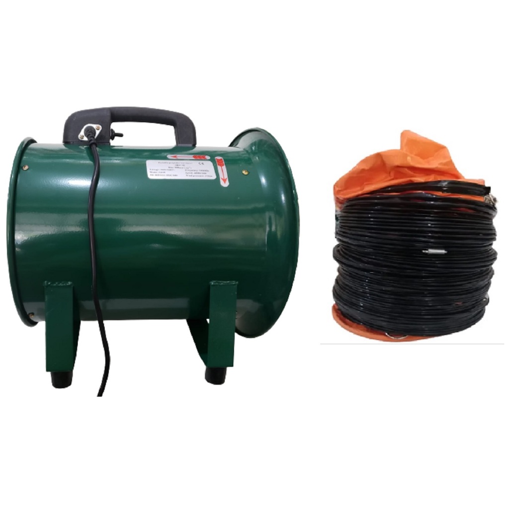 Exaustor para espaço confinado 200MM com duto de pvc 10mts CH08 potente