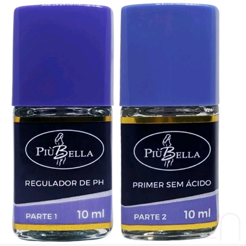 kit Regulador de PH e Primer sem Acido Piu Bella