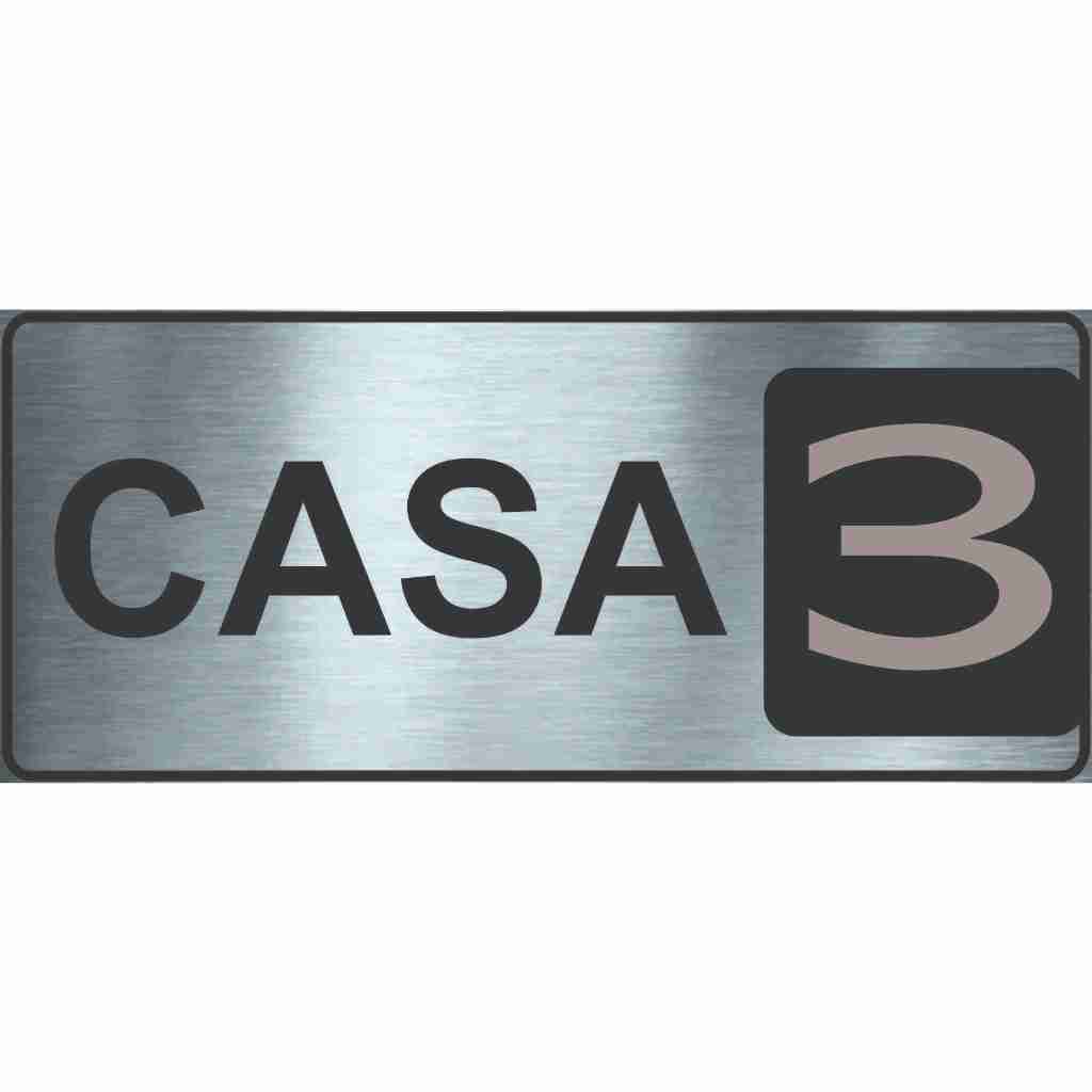 Placa Número Casa, Apartamento, Quarto Aço Inox 15cmx6,5cm em Oferta na Shopee