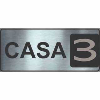 Placa Número Casa, Apartamento, Quarto Aço Inox 15cmx6,5cm em Oferta na Shopee