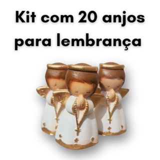 Kit 20 anjos Lembrança de Primeira Eucaristia Batizado Maternidade Lembrancinhas em Oferta na Shopee