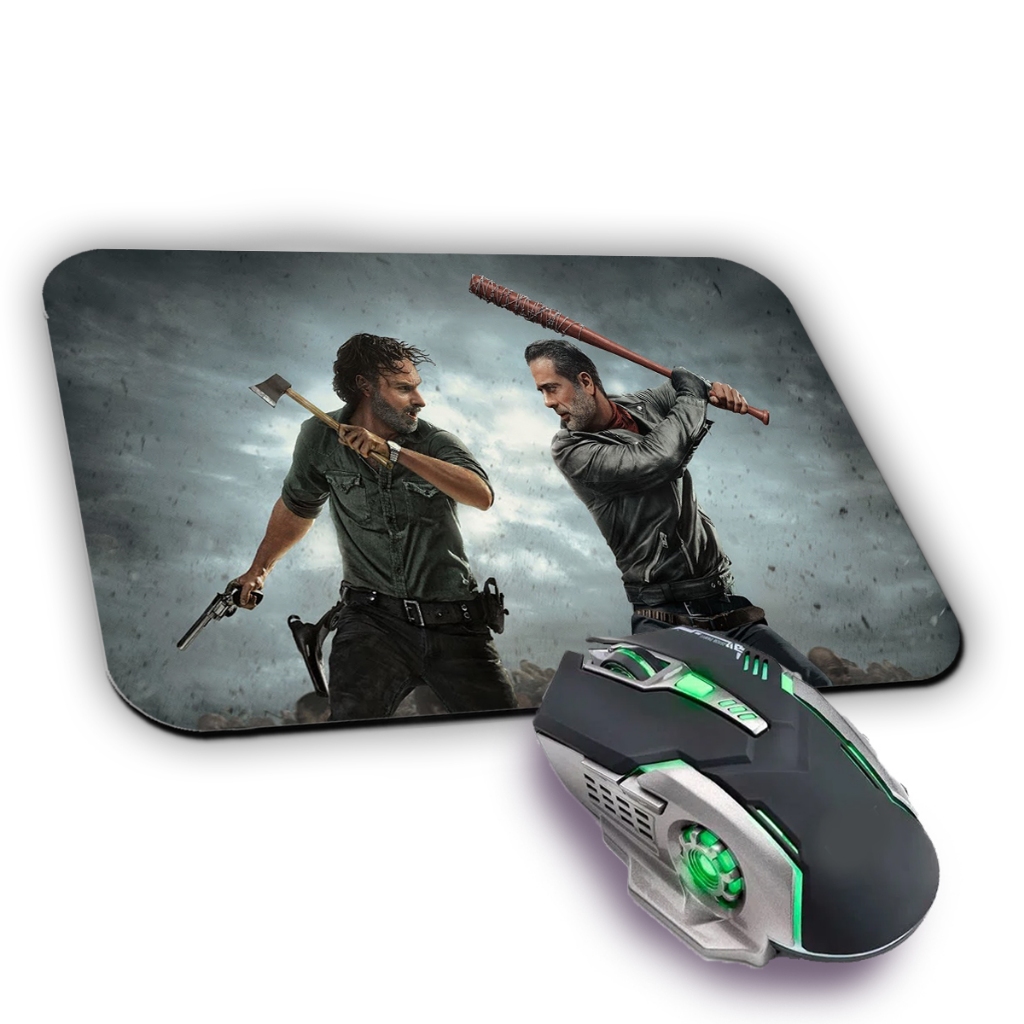 Mousepad 22x18 The Walking Dead Série Terror Zombie Geek Gamer