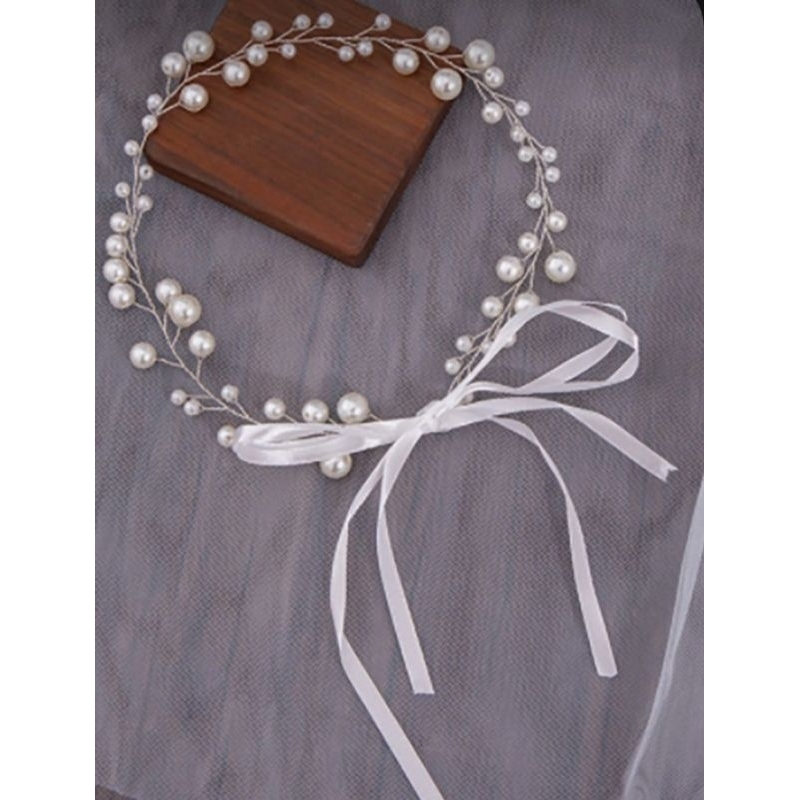 acessório de cabelo de pérolas headband  para penteado adorno de cabelo tiara grinalda