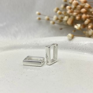 Brinco Argola Quadrada Milão Prata 925