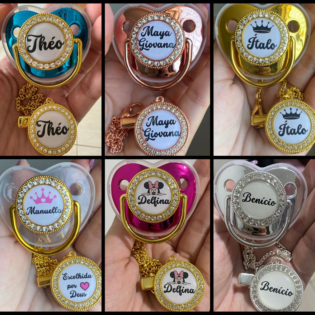 Kit Prendedores de Chupeta Personalizados: Onde Comprar | BuscaProdutos