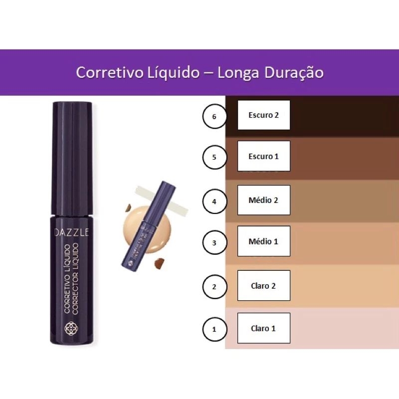 CORRETIVO LÍQUIDO LONGA DURAÇÃO (5ML) DAZZLE HINODE ORIGINAL.