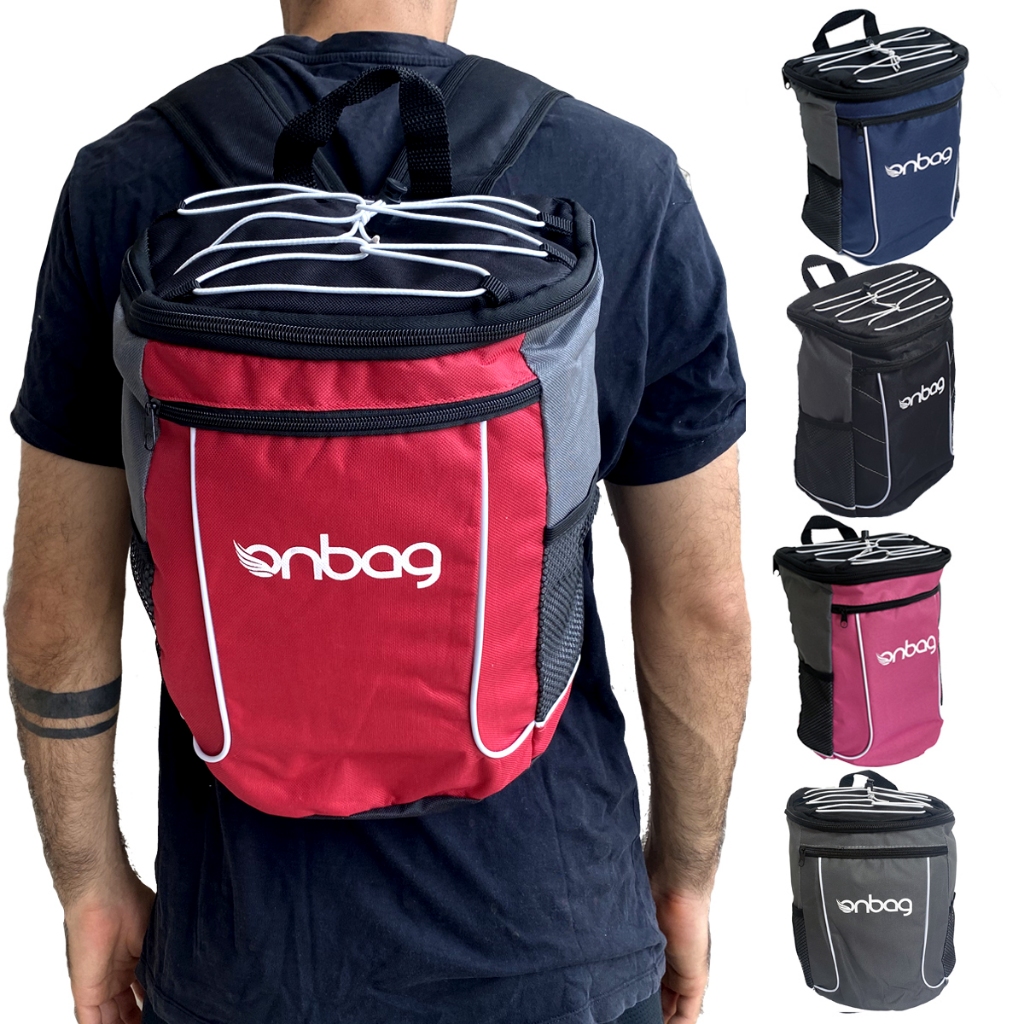 Mochila Térmica Tricolor ONBAG para Cerveja Cooler Marmita - Não Vaza Gelo PVC Premium Selado a Solda