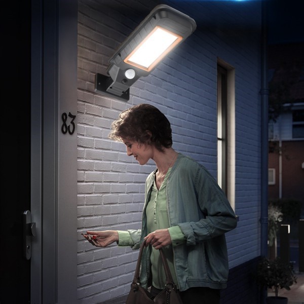 120LED Luz De Rua Solar Impermeável Sensor De Luz De Rua Elétrico