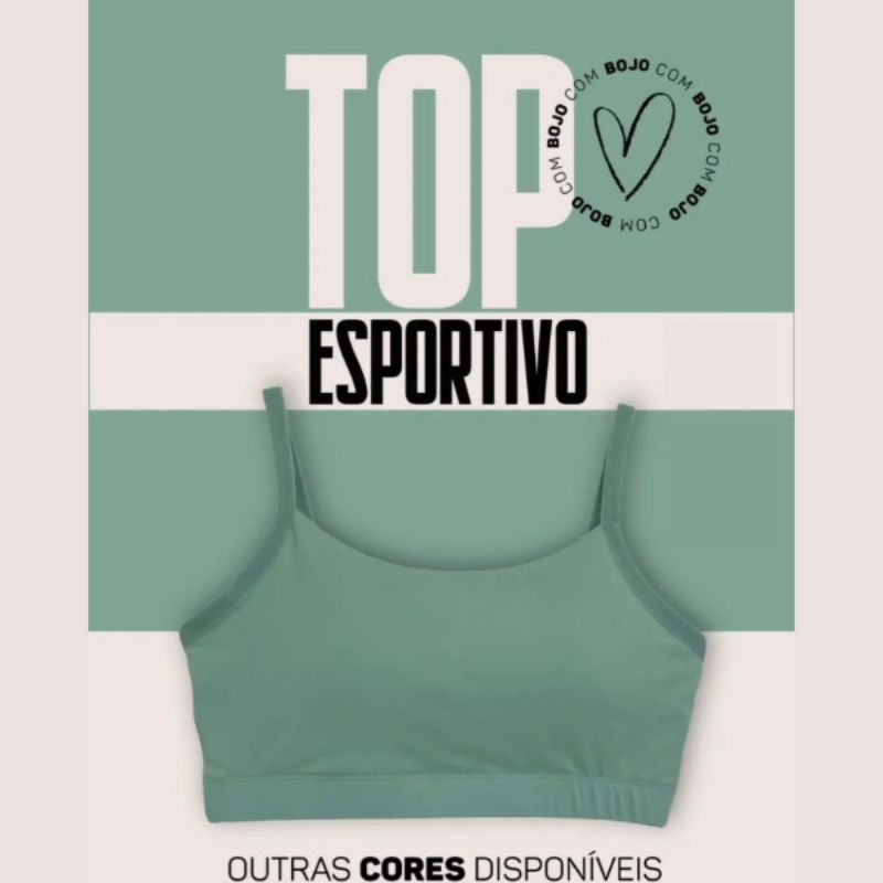 Top Fitness com bojo removivel Top Nadador Academia Top com Alça