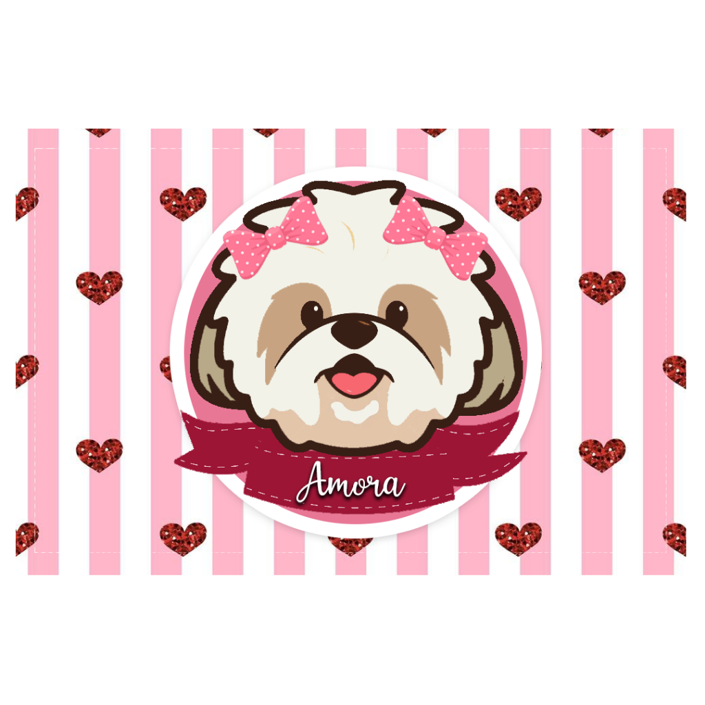 Tapetinho Pet Jogo americano Shih Tzu - Tapete para comedouro para gato e cachorro - Porta comedouro com nome Shih Tzu em Oferta na Shopee