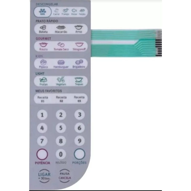 Teclado Compatível para Microondas Electrolux Mef41 Mef 41