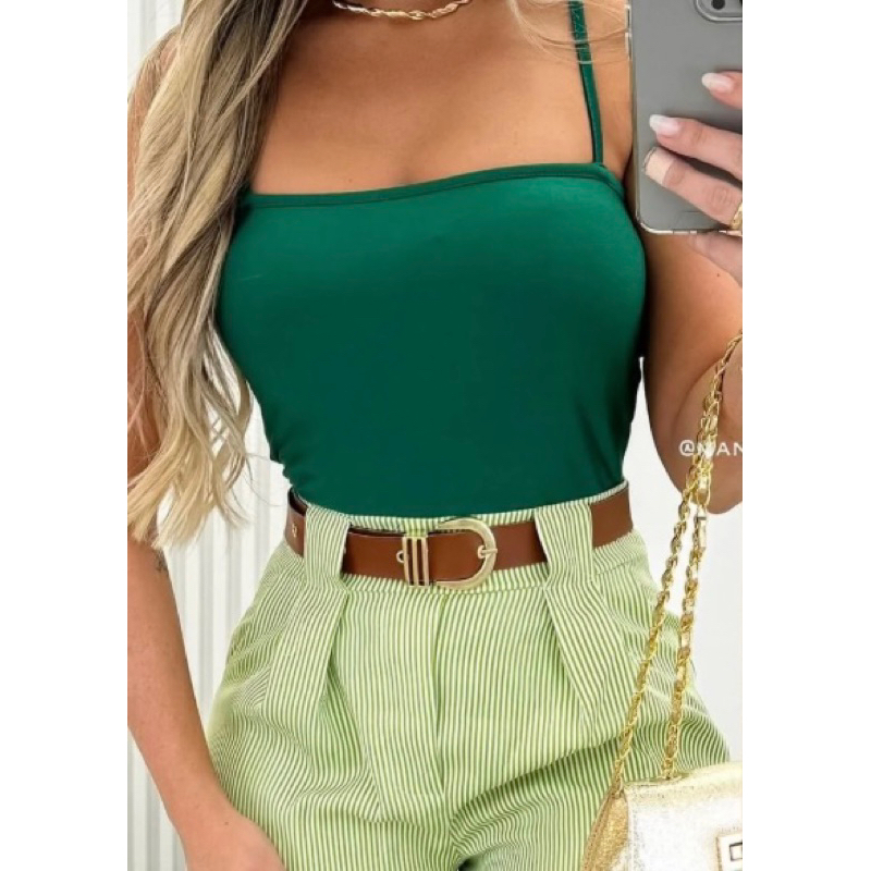 Body Reto Feminino Tecido Suplex