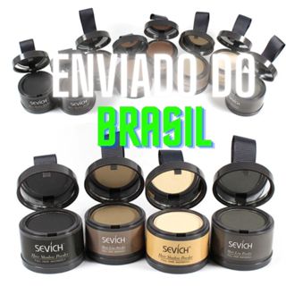 Sevic Hair Maquiagem tinta de cabelo Tempóraria Para Retoque de Falhas calvicie e Fios brancos maquiagem capilar shadow powder TODAS AS CORES