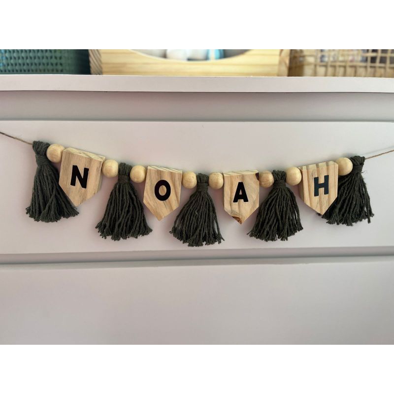 Porta Maternidade em macramê personalizado com nome do bebê em Oferta na Shopee