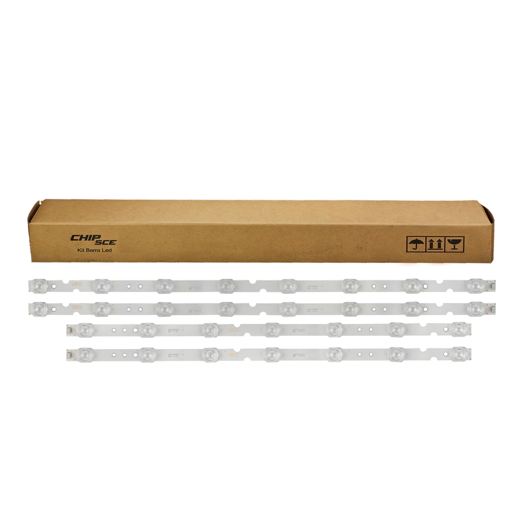 Kit Barra De Led Tv Semp TCL 55P65 / 55P65US / 55P8M / 55HR330M07B2 - 4 Barras Novas e Nota Fiscal
