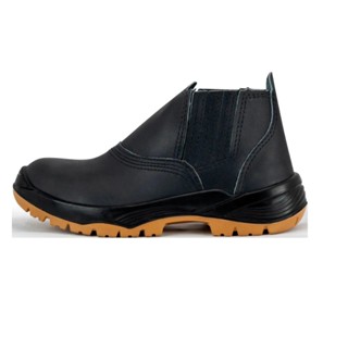 Bota Botina Seguranca Protecao Couro Crival Bico Pvc Obra Pedreiro Solado Bidensidade Cp080 Super Promoção