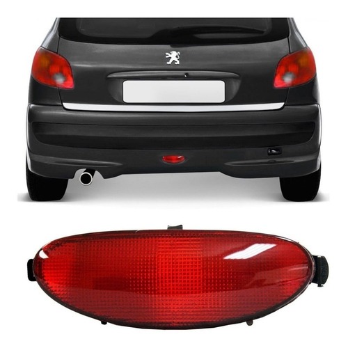 Lanterna Traseira Rubi Luz Neblina Peugeot 206 Parachoque