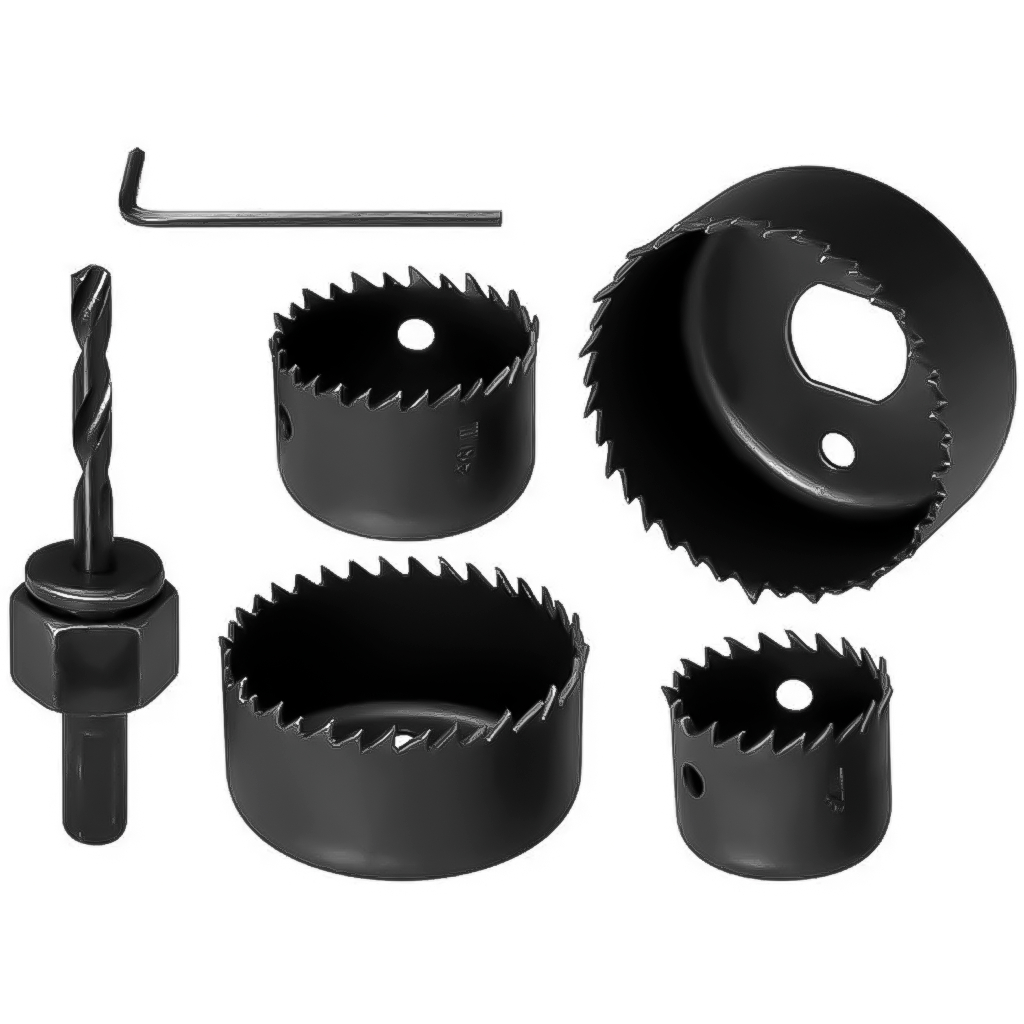 Kit Jogo Serra Copo 6 Peças 32 A 54 mm Madeira Gesso Pvc Para Uso Profissional - Home & Living