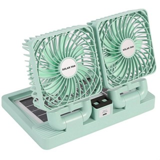 Ventilador Solar USB Duplo Carro Veiculo Acampamento Camping Dobrável