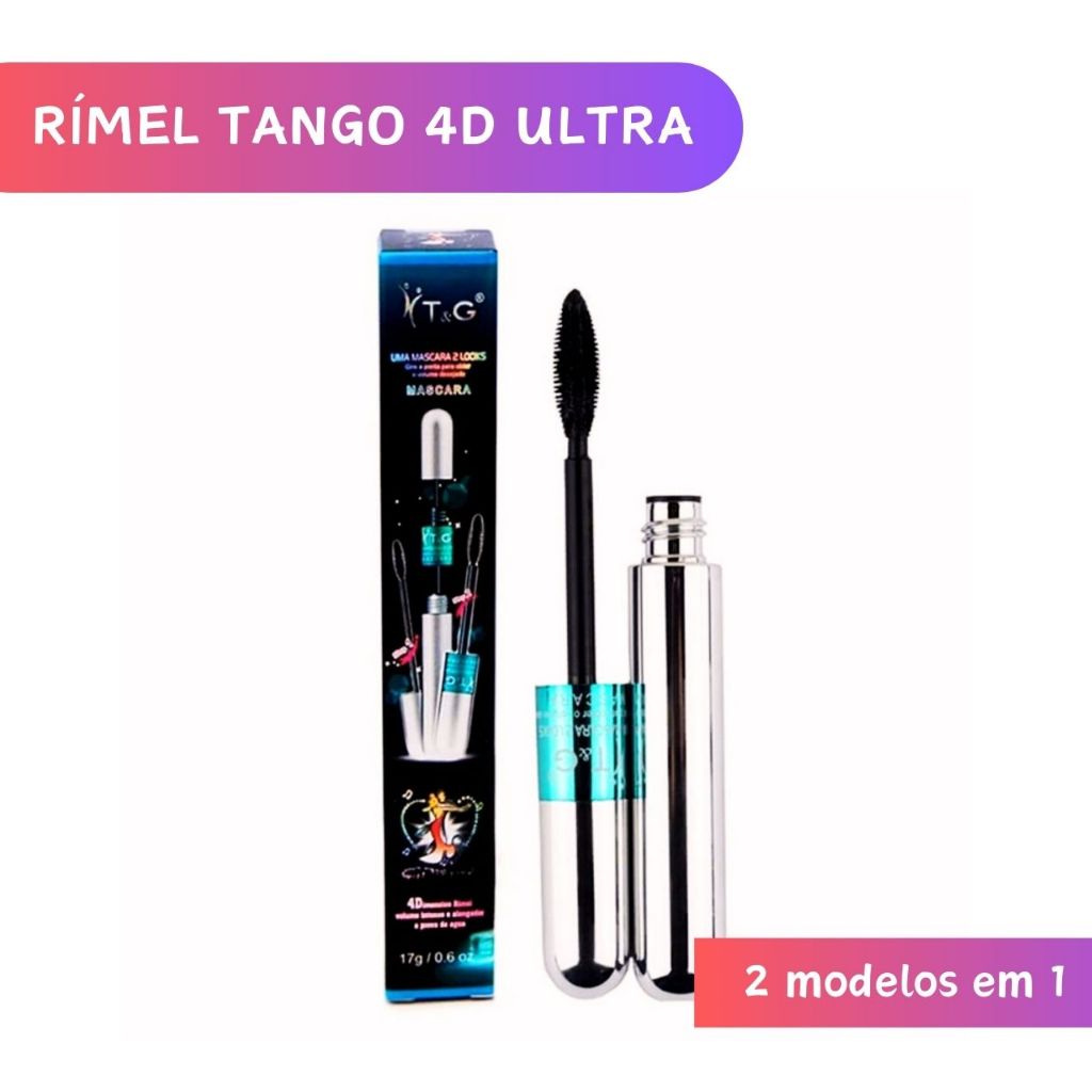 Tango Rímel 4D Mascara Cilios 2 em 1 Volume Cilios Boneca Volumao Preto Rimel Dois Modelos Mega Volume