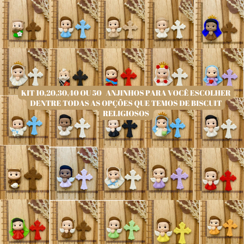 Kit Biscuit Rosário / Espirito Santo / Anjinhos / Santos - KIT PRA VC ESCOLHER em Oferta na Shopee