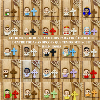 Kit Biscuit Rosário / Espirito Santo / Anjinhos / Santos - KIT PRA VC ESCOLHER em Oferta na Shopee