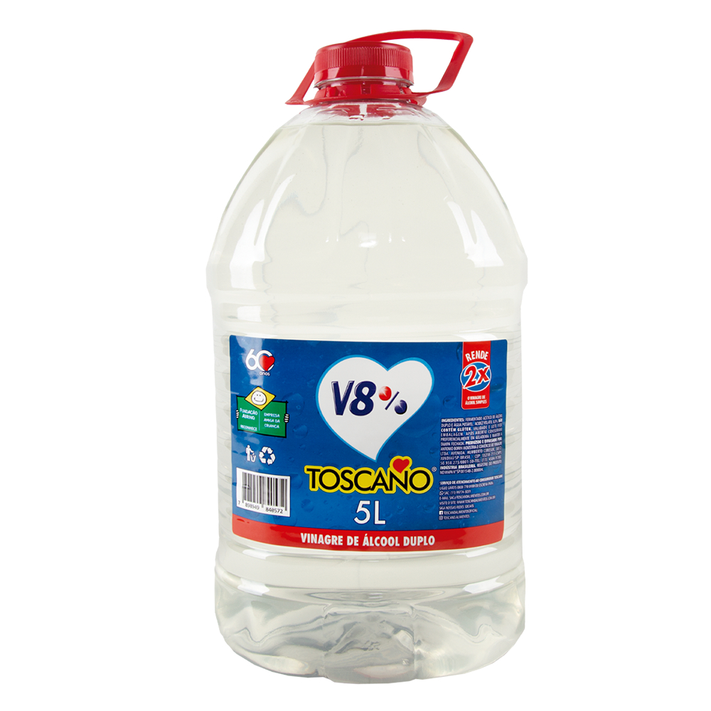 Vinagre para Limpeza  Álcool Toscano 5 Litros 8% em Oferta na Shopee