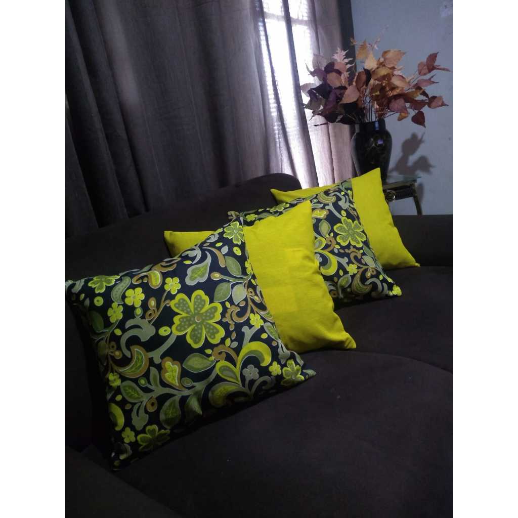 Kit Com 04 Capas Para Almofadas Decorativas Ideal Para Decoração de Quarto e Sala com Zíper