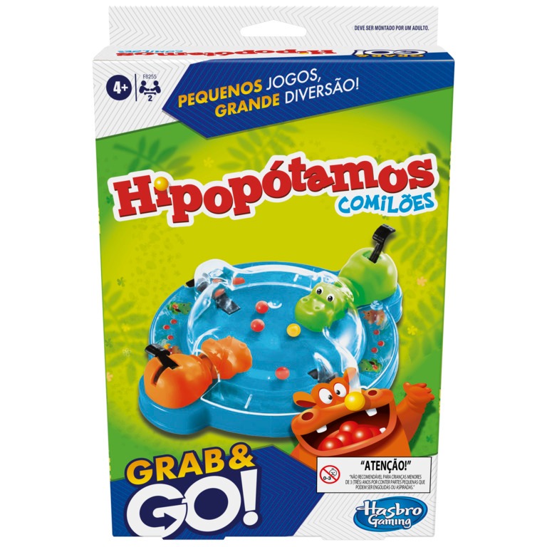 Jogo Hipopotamos Comilões Grab e Go - Hasbro F8255 em Oferta na Shopee